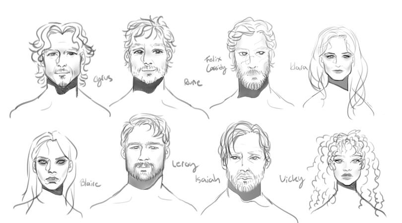 celebrity face sketches for friends' character face claims
